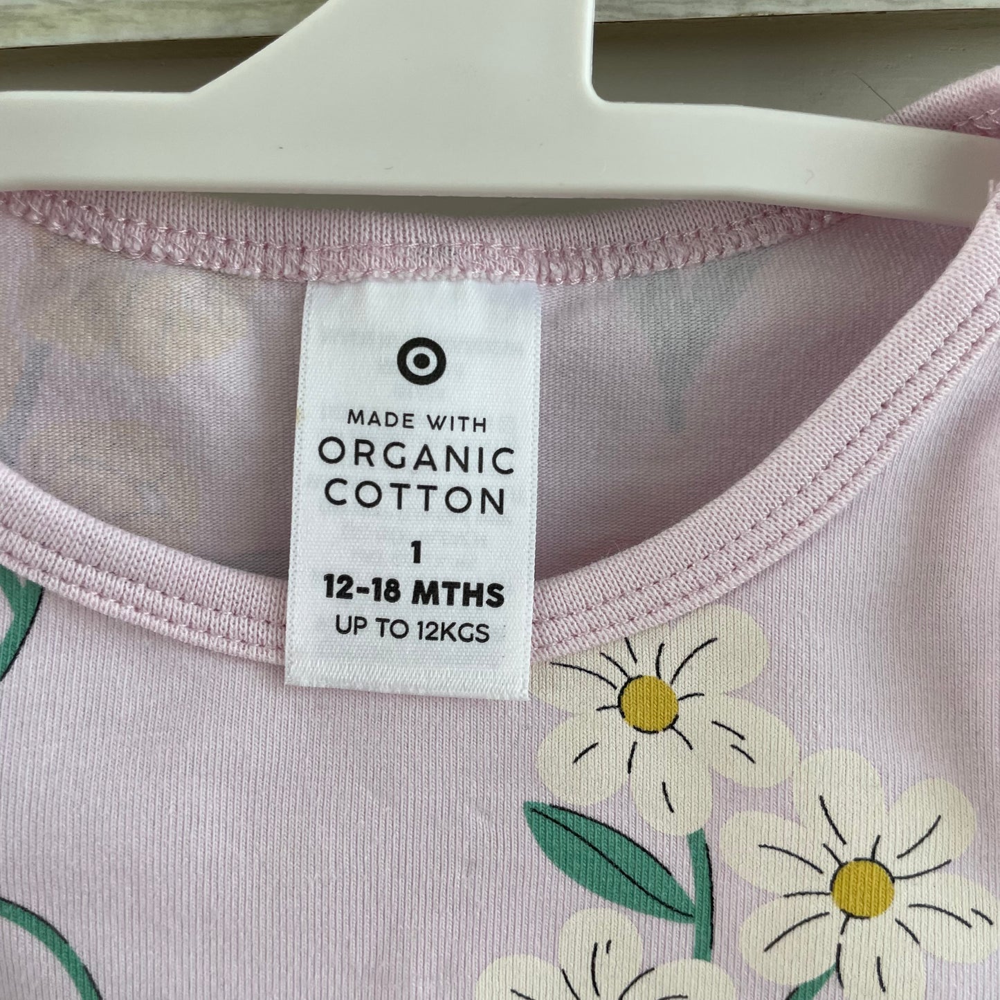 (1) Organic Cotton L/S Onesie Pink Florals