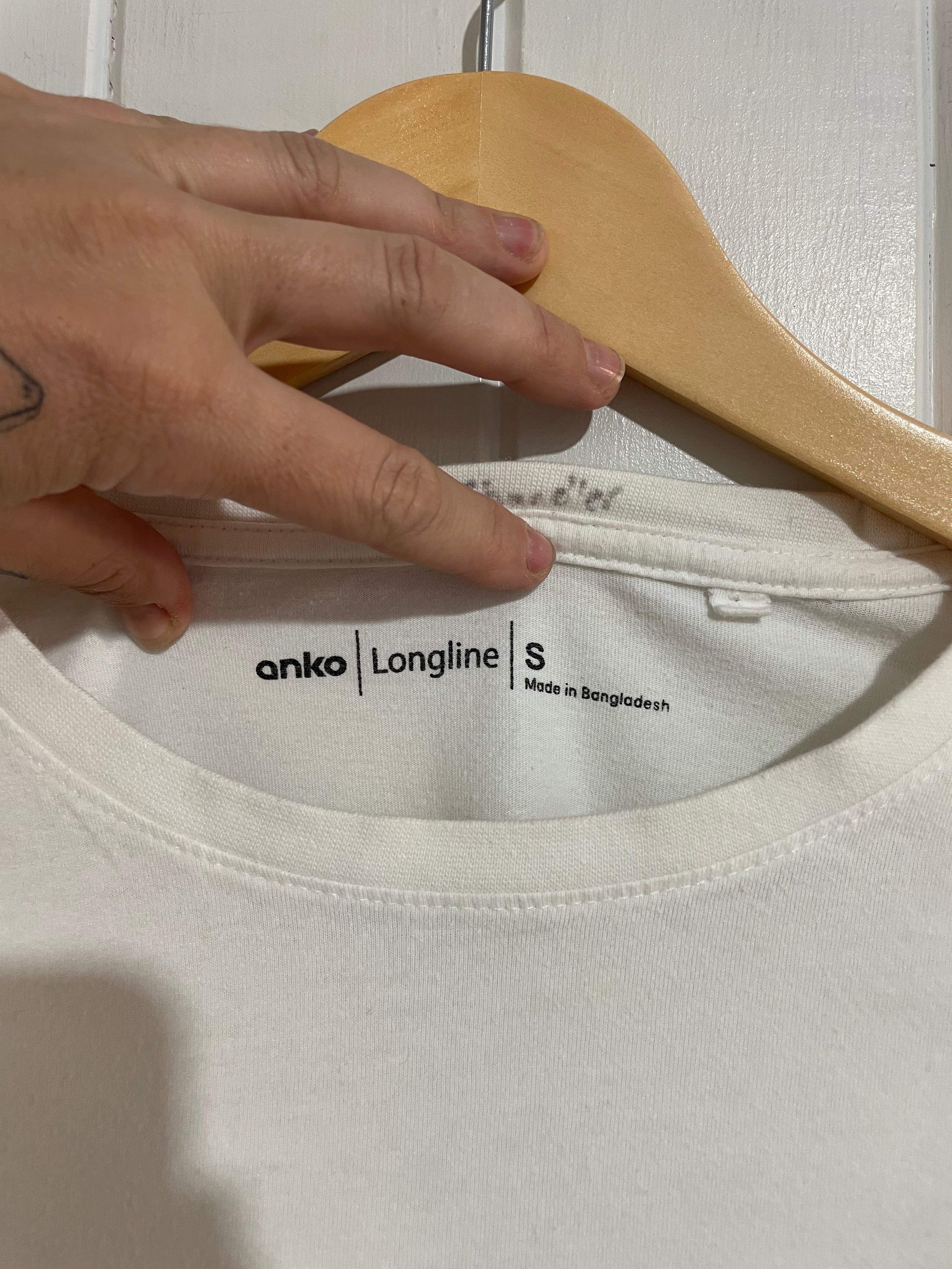 Image of (S) Anko | Longline White Shirt