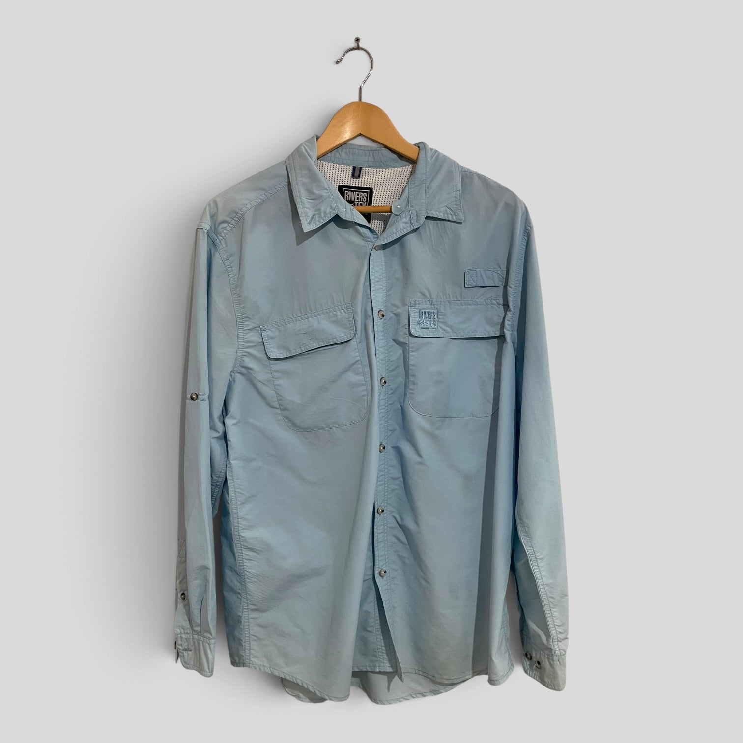 Image of (L) Rivers Tex | LS Blue Shirt