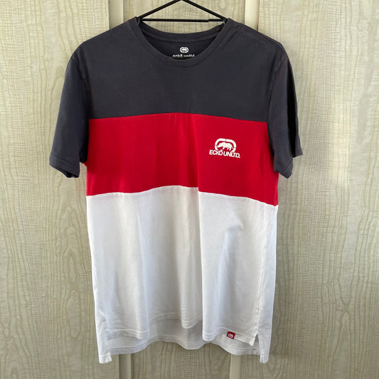 (L) White/ Navy/ Blue Block Ecko Unltd Tee