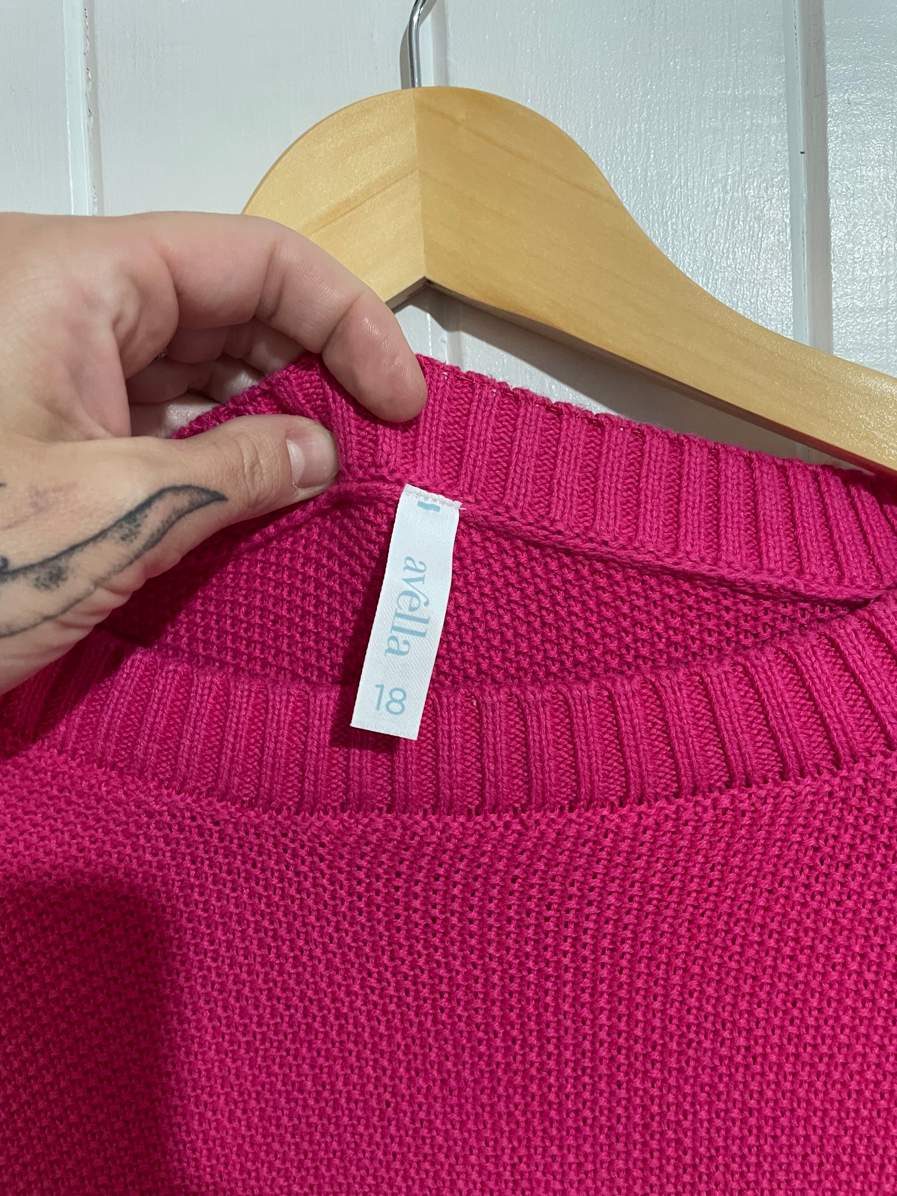 Image of (18) Avella | Pink Knit Sweater