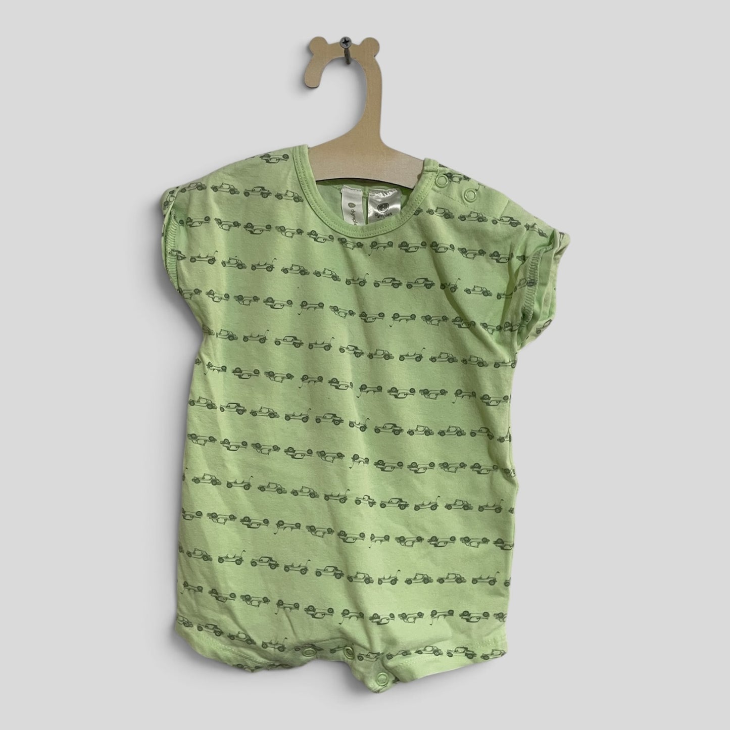 (00JNR) Dymples | Green Vehicle Romper
