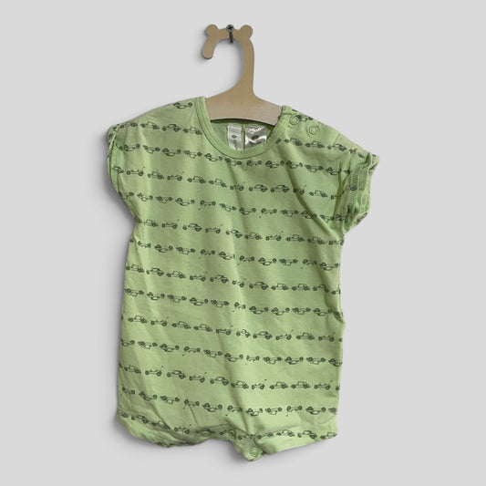 (00JNR) Dymples | Green Vehicle Romper