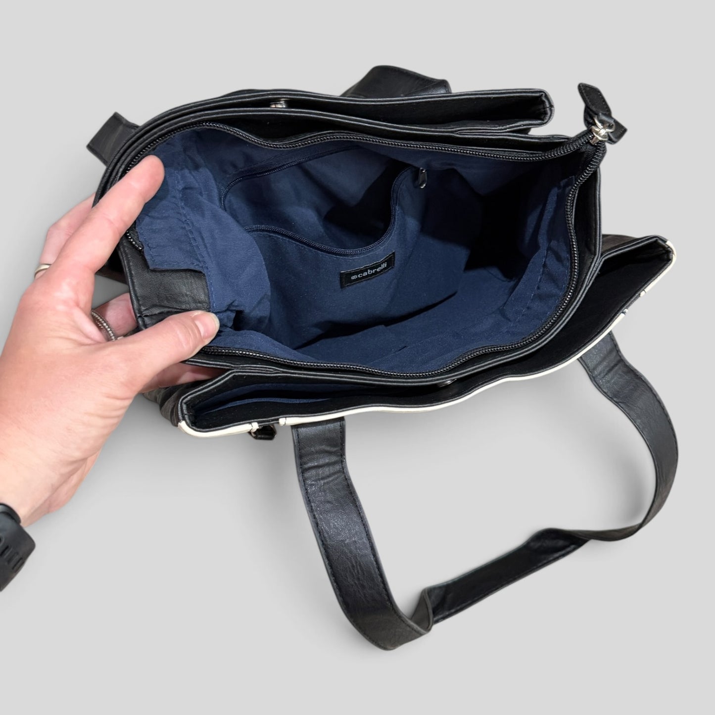 Handbag | Black Navy White Cabrelli