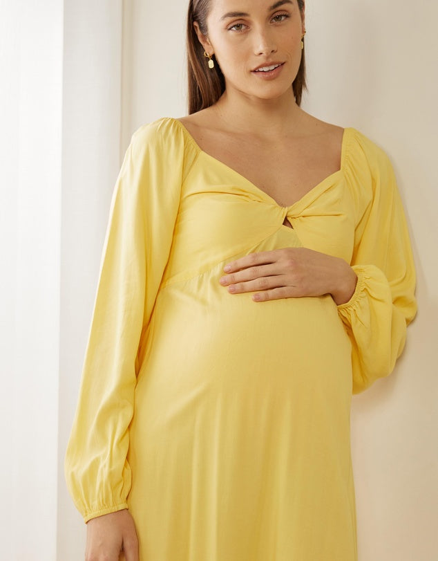 (16) BNWT Abby Dress Maternity Yellow