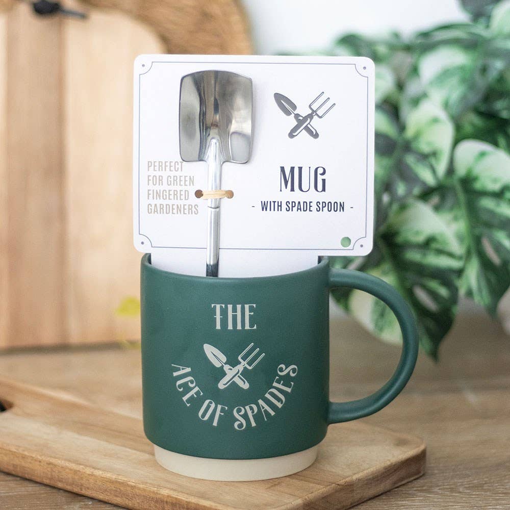 Image of Ace of Spades Mug with Spade Spoon