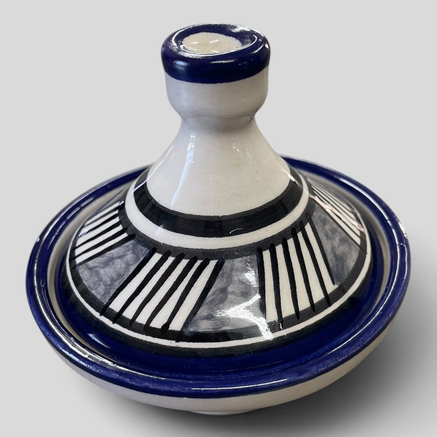 Image of Small Jar w Striped Lid