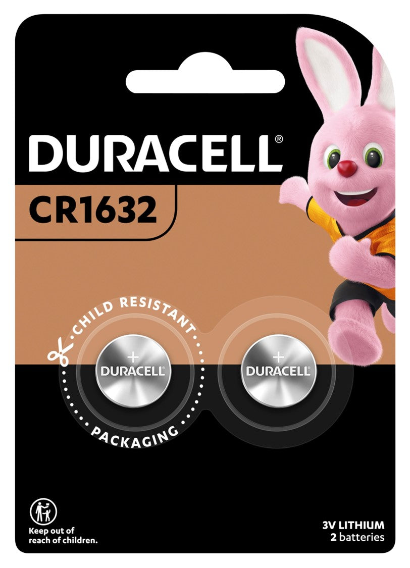 Image of BATTERY DURACELL 1632 LITHIUM COIN 1632 COPPER TOP PK2