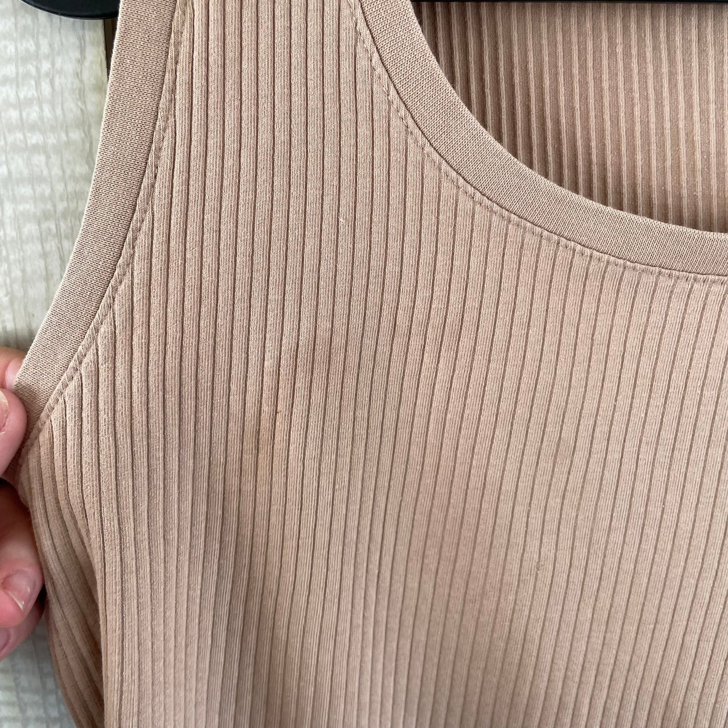 (10) Nude rib knit tank