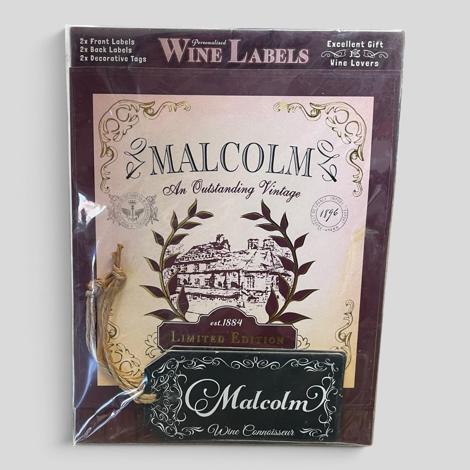 Image of Malcolm | Personalised Wine Label | BWNT