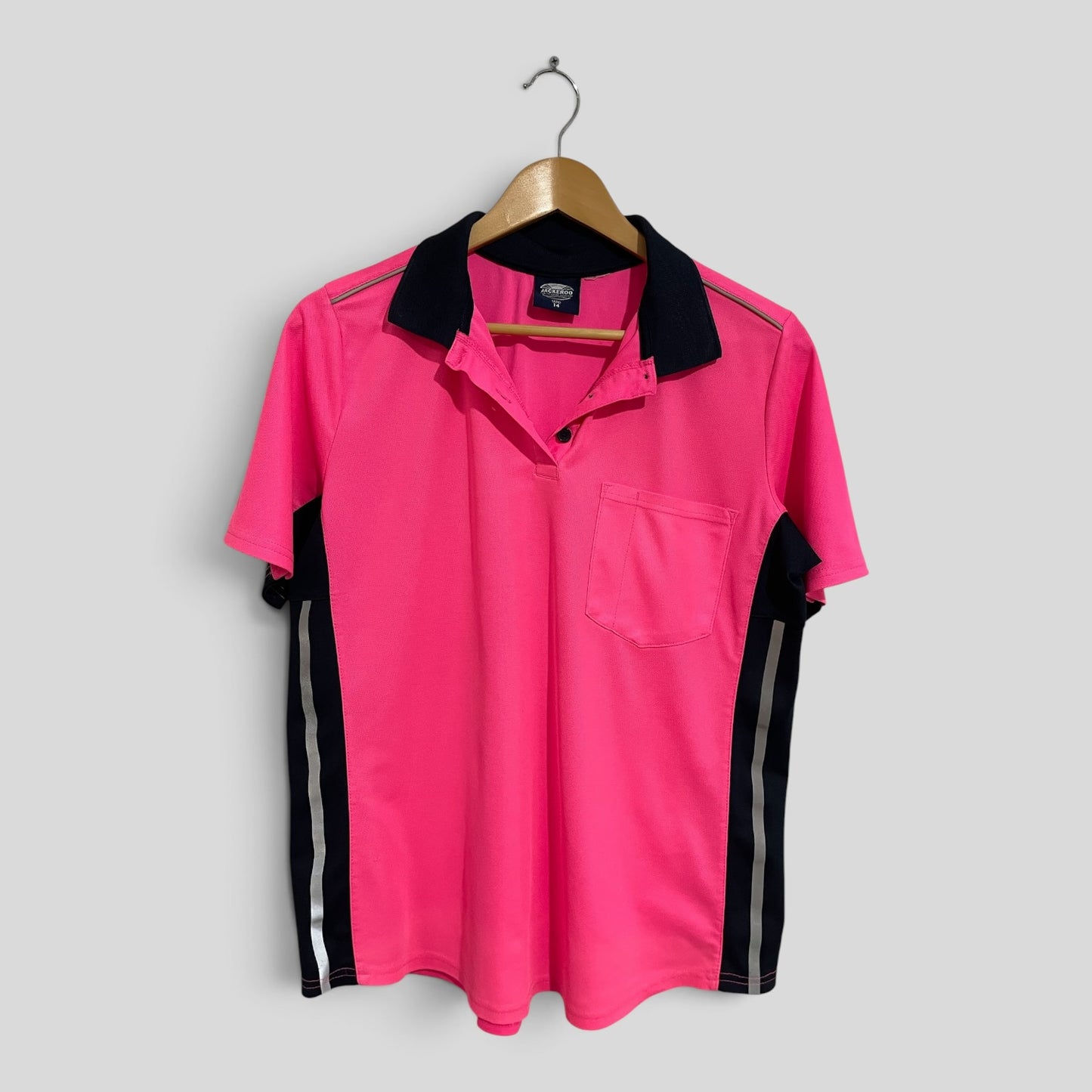 (14) Jackeroo | HIvis Pink Polo
