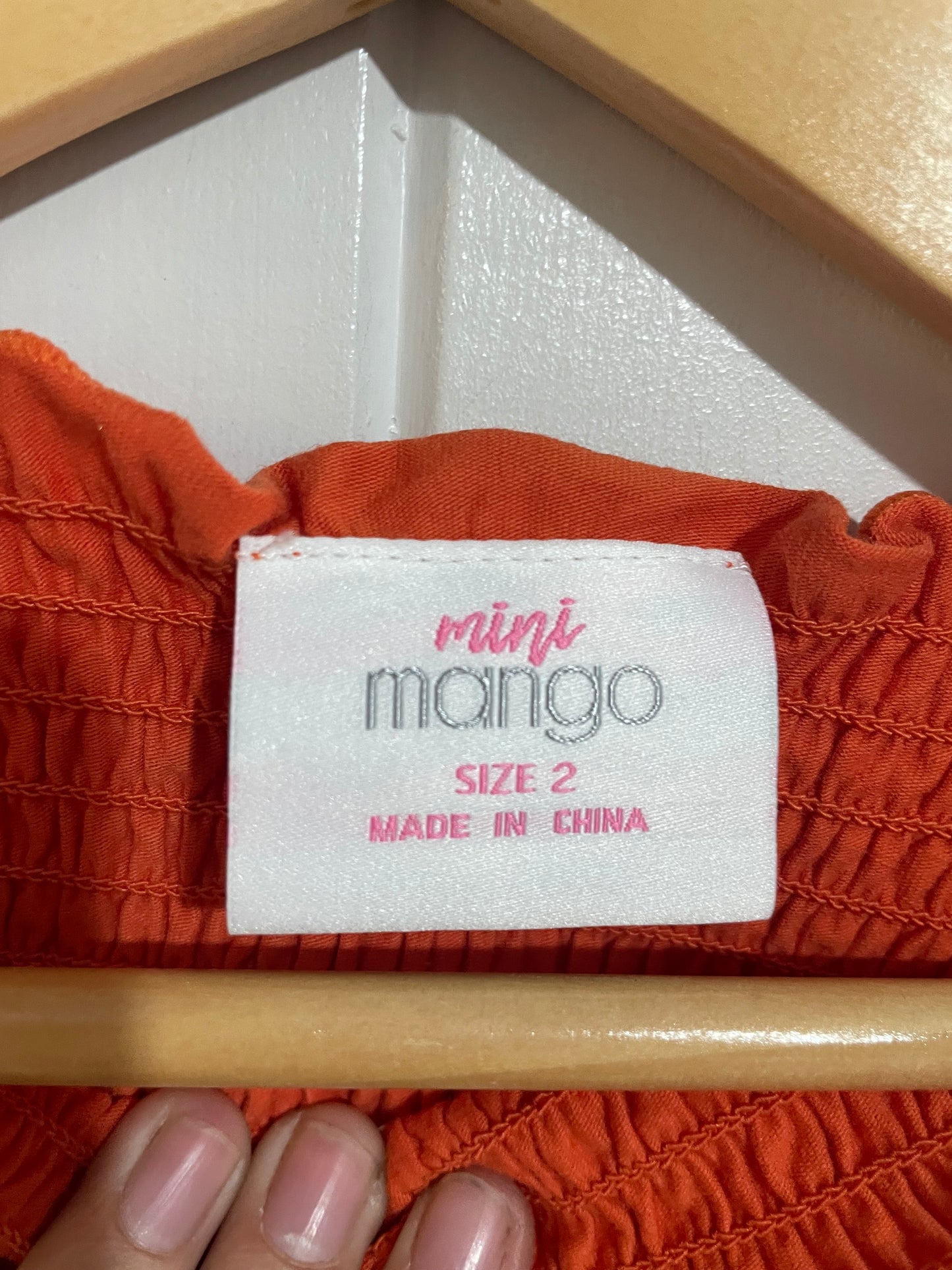 (2JNR) Mini Mango | Orange Blouse