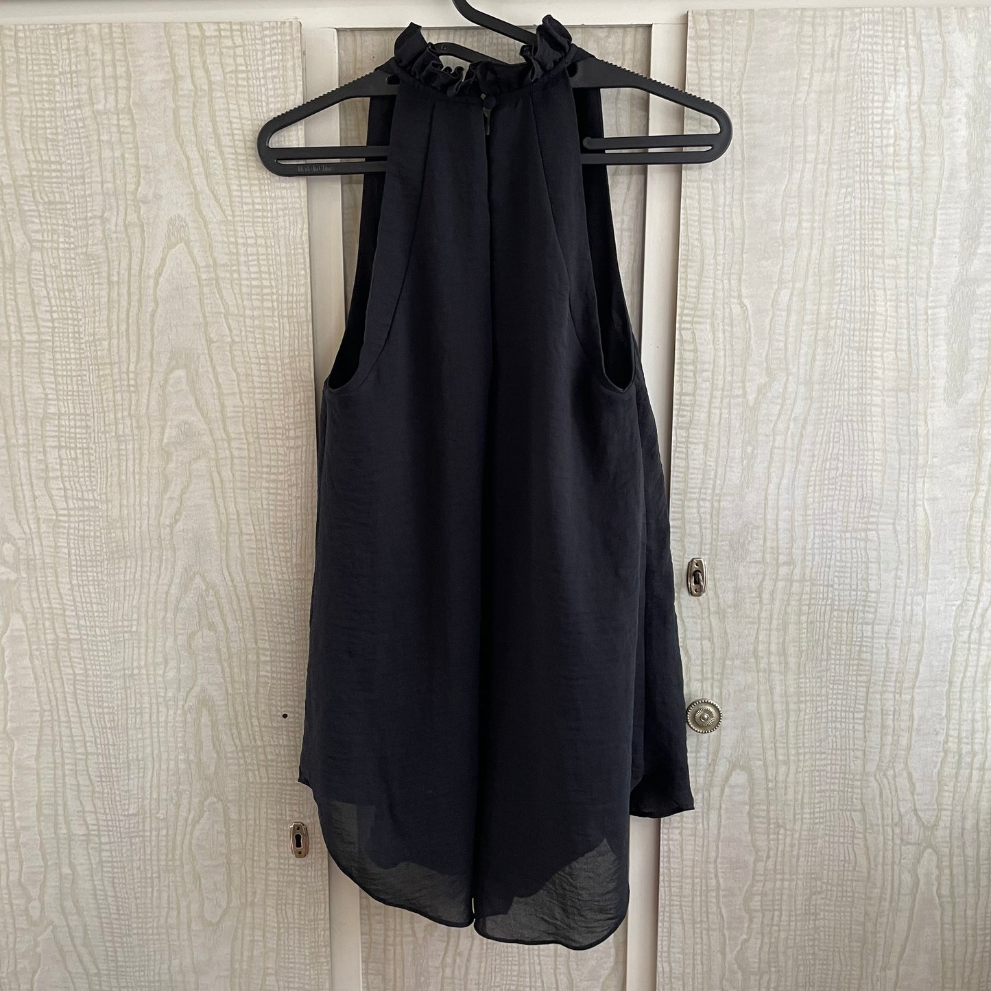 (8) Black High neck Blouse Cooper St