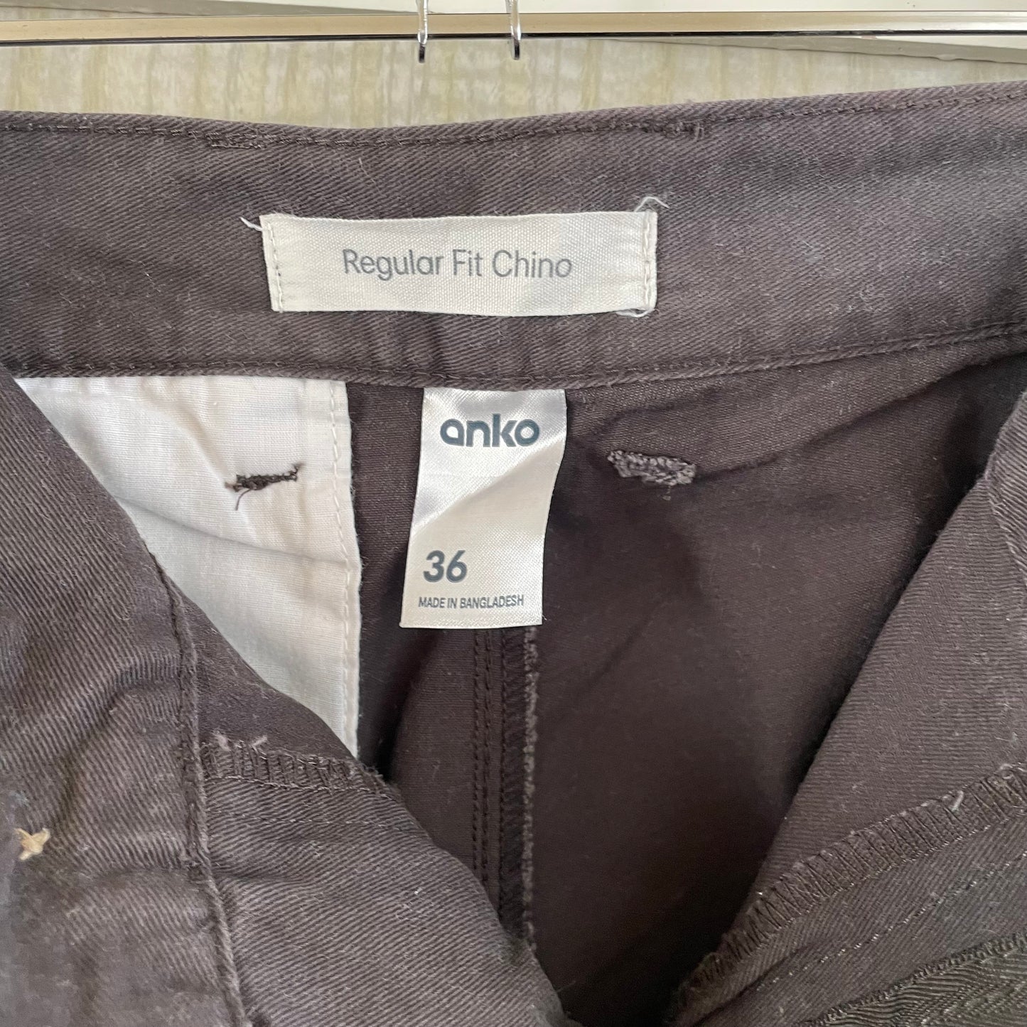 (36) Mens Regular Fit Chino Dark Grey