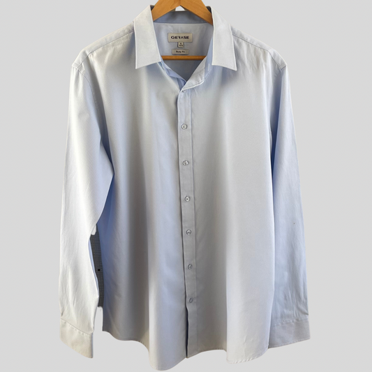 (XL) Gerase Light Blue L/S Dress Shirt