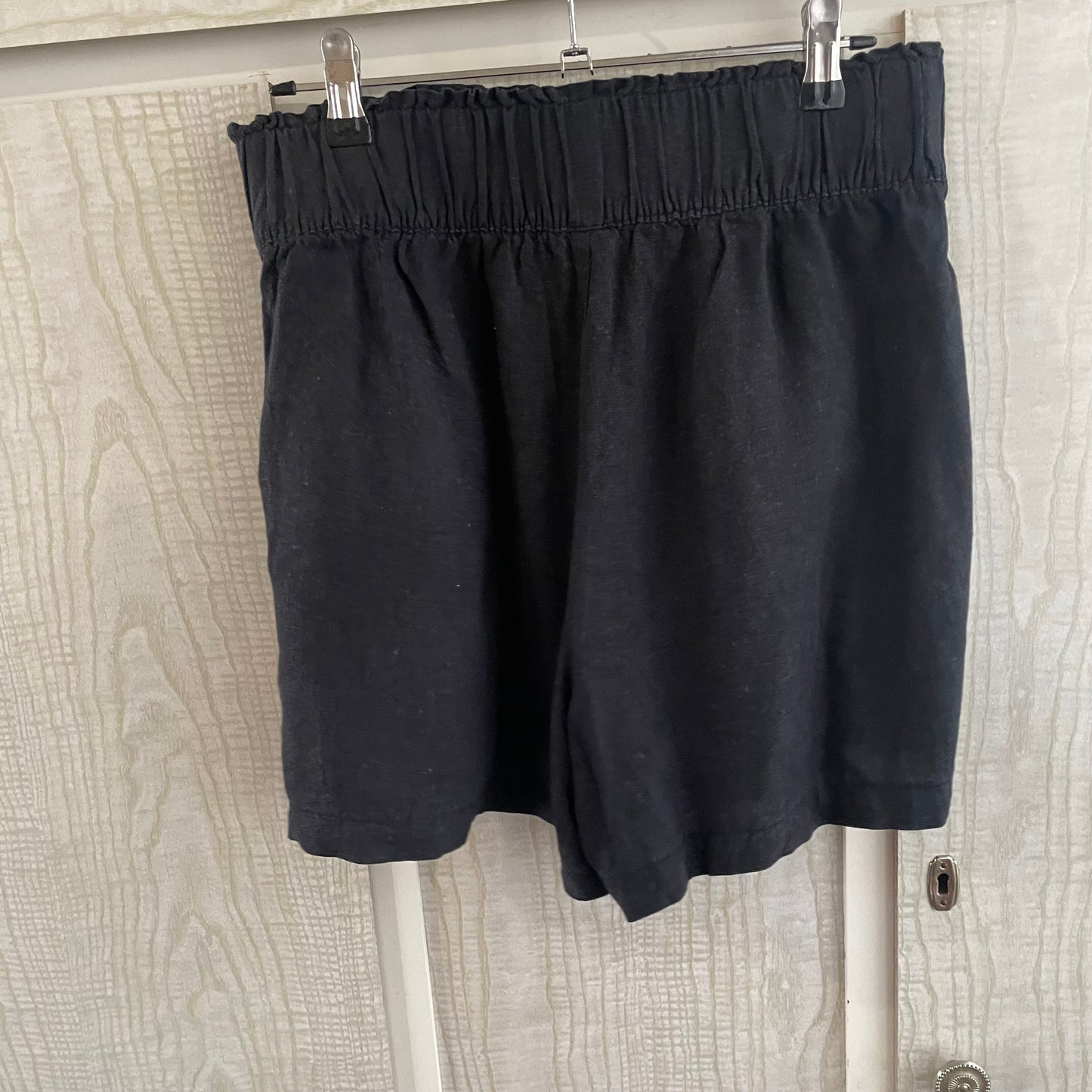 (10) Black Linen Shorts