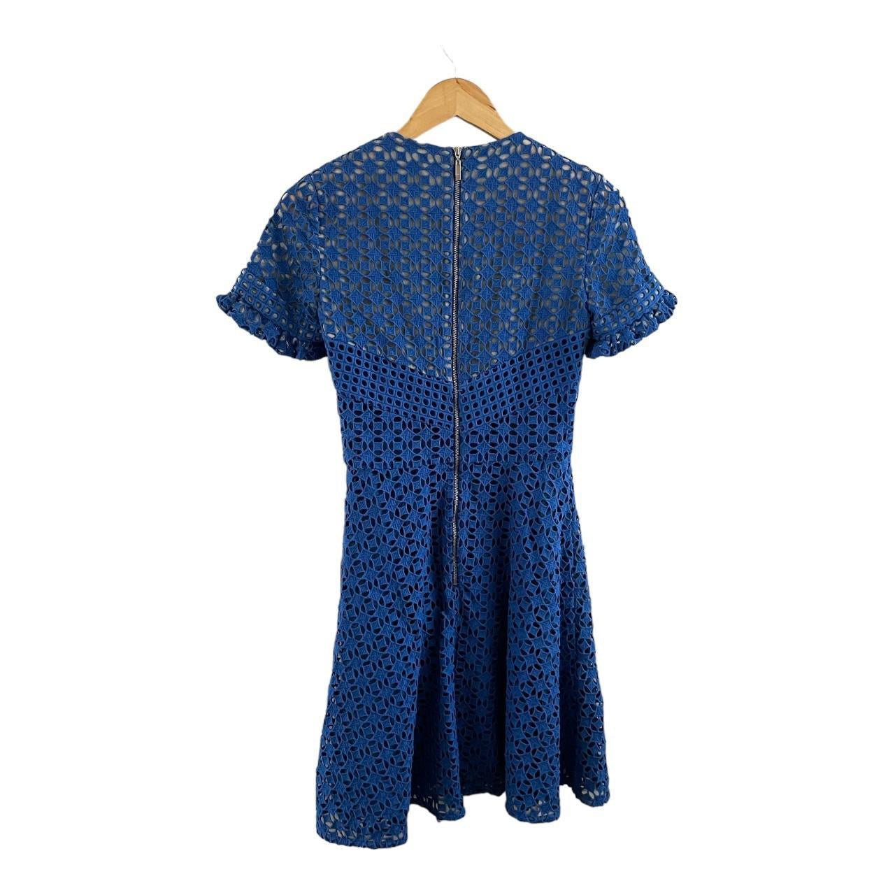 (6) Cue Royal Blue Lace Dress