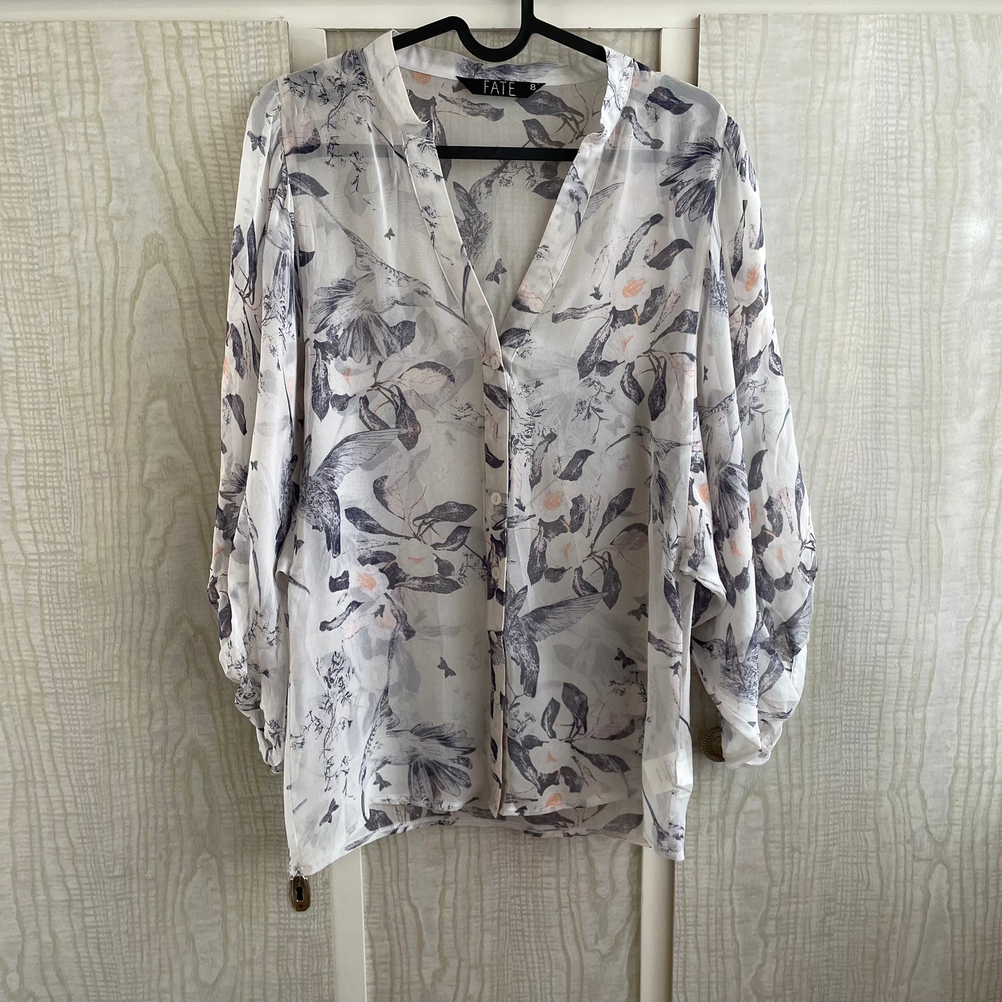 (8) Sheer Bird Blouse