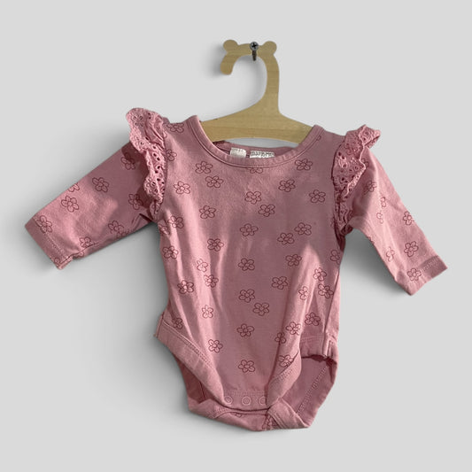 (0000JNR) Dumples | Pink LS Onesie