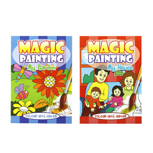 BOOK KIDS COLOURING A4 PAINTING MAGIC WITH WATER 16PG