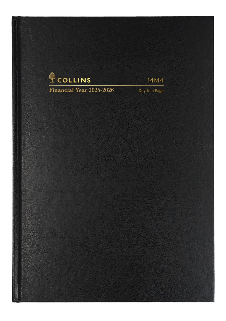 DIARY FINANCIAL YEAR 25-26 COLLINS A4 14M4 P99 DTP BLACK