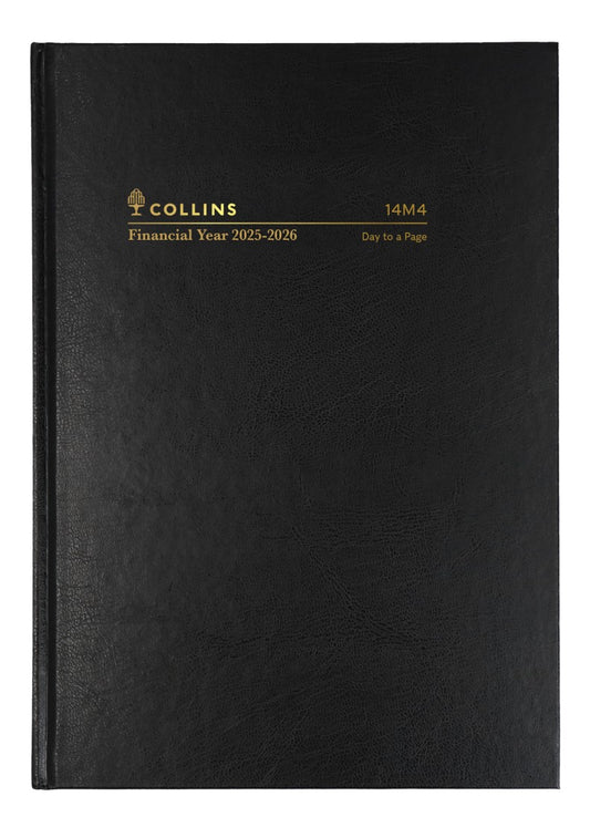 DIARY FINANCIAL YEAR 25-26 COLLINS A4 14M4 P99 DTP BLACK