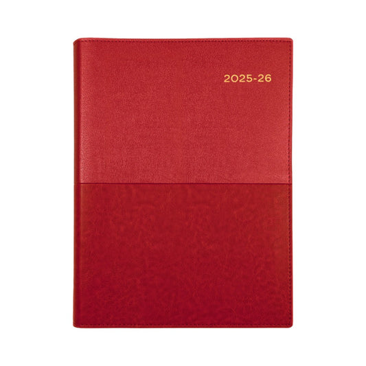 DIARY FINANCIAL YEAR 25-26 VANESSA A5 185 V15 DTP RED
