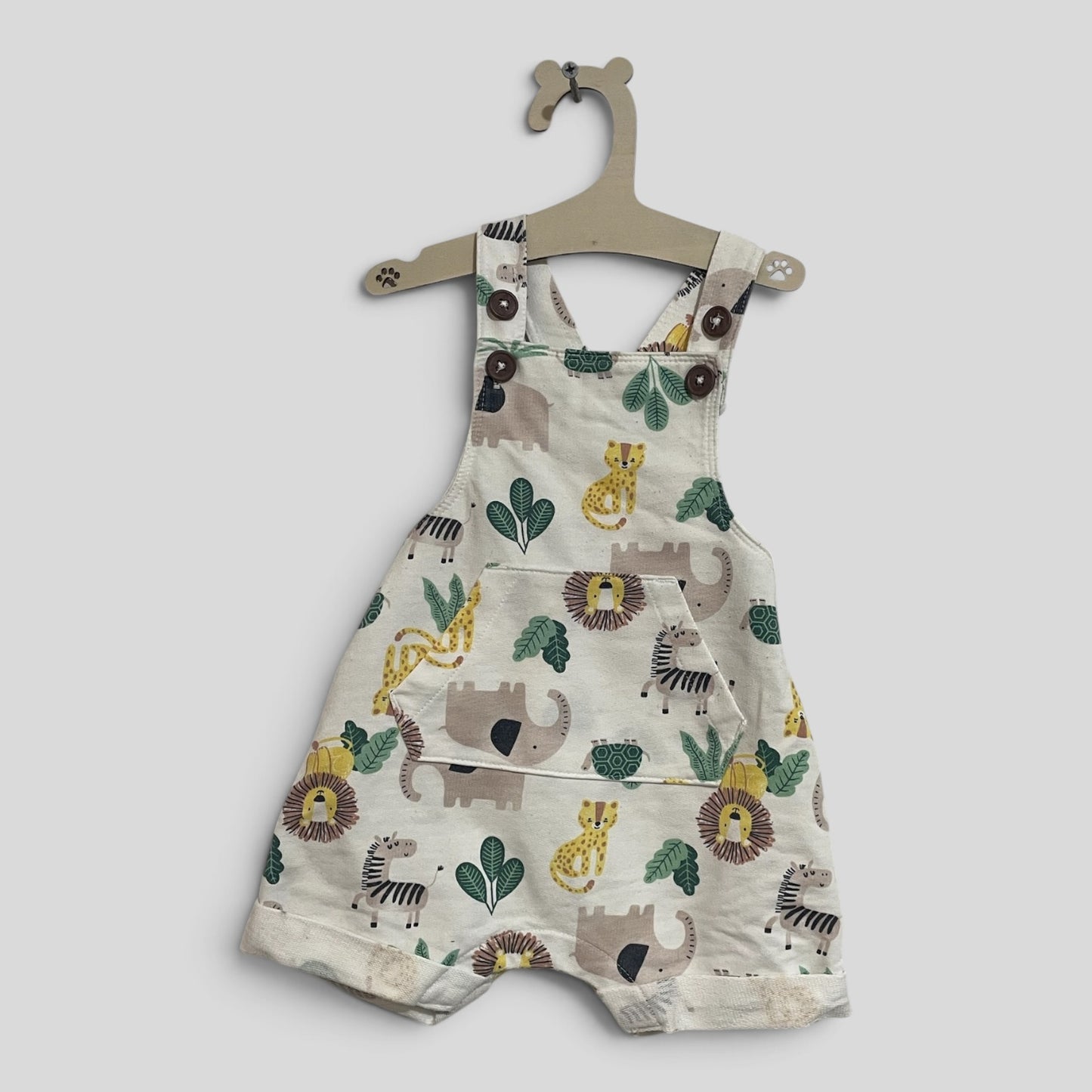 (000JNR) Baby Berry | Jungle Animal Overalls