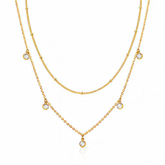'Milky Way' Necklace, 18K Gold Plated Steel