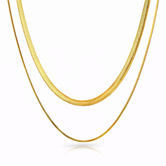 'Night Muster' Necklace, 18K Gold Plated Steel