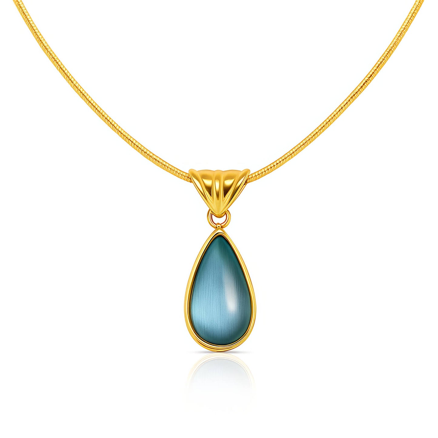 'Petrichor' Necklace, 18K Gold Plated Steel