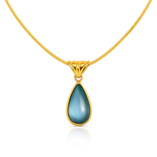'Petrichor' Necklace, 18K Gold Plated Steel