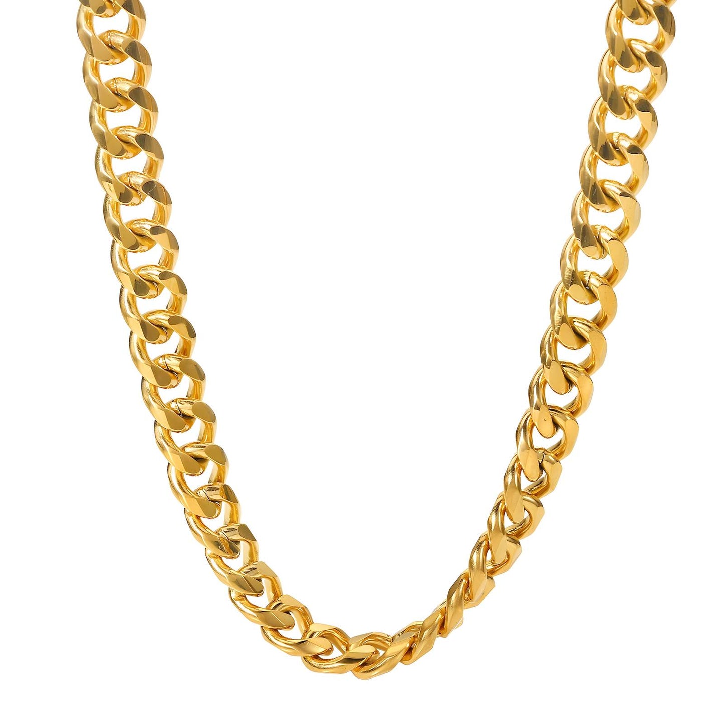 'Scrub' Chain Necklace, 18K Gold Plated Steel