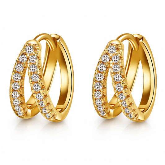 'Sandy Pocket' Earrings, 18K Gold Plated Brass