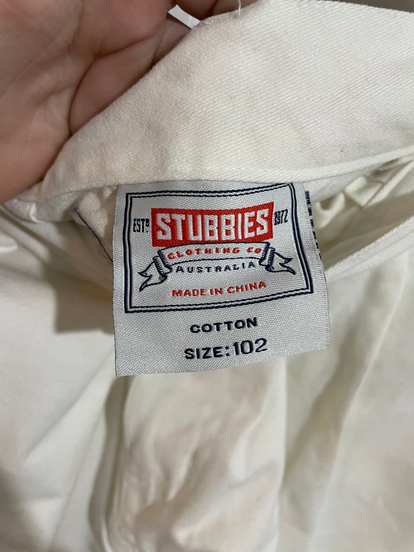 (102) Stubbies | White Shorts