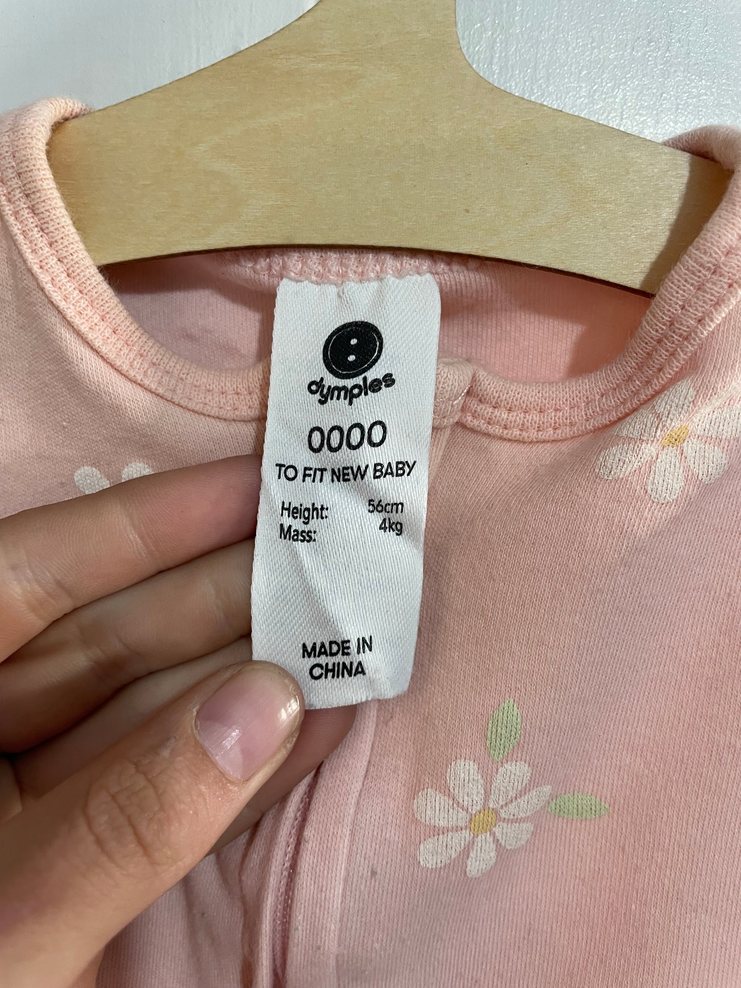 (0000JNR) Dymples | LS Pink Floral Bodysuit