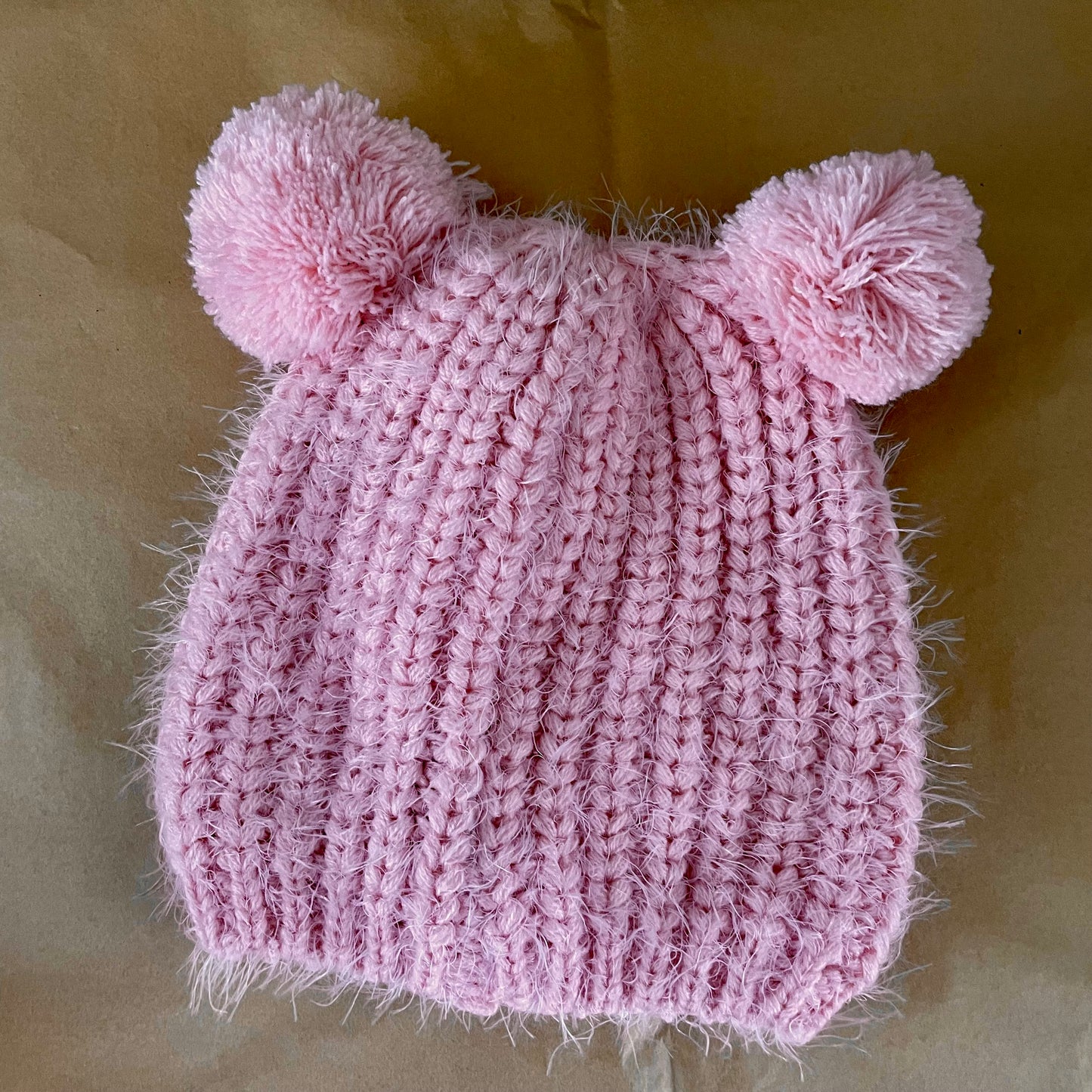 Kids Pink Ears Beanie