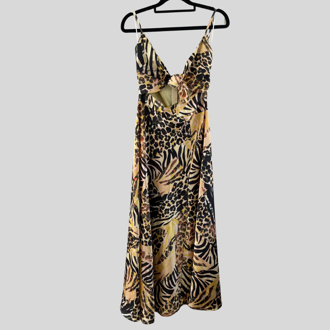 (8) Thanne - Animal Print Midi Dress