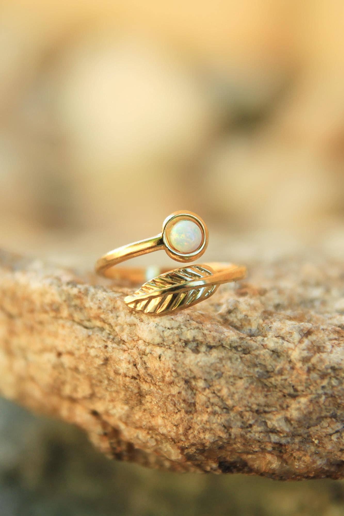 Image of Gold Leaf Opal Ring