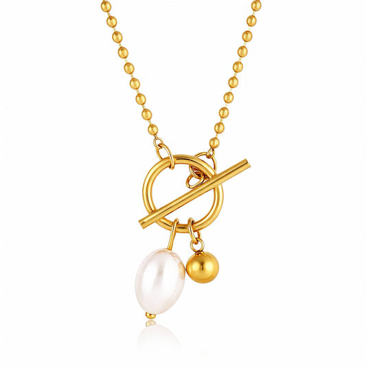 'Cocky's Gate' Necklace, 18K Gold Plated Steel