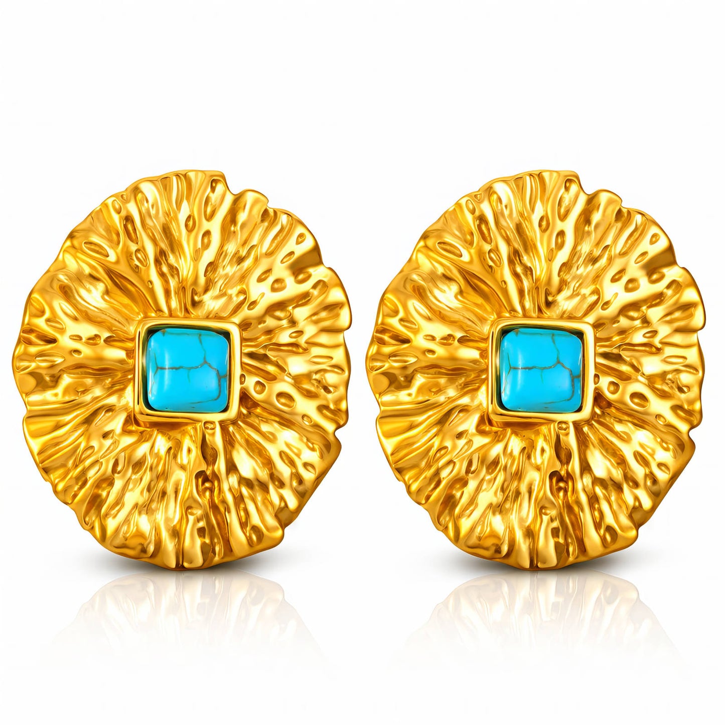 'Duststorm' Earrings, 18K Gold Plated Steel