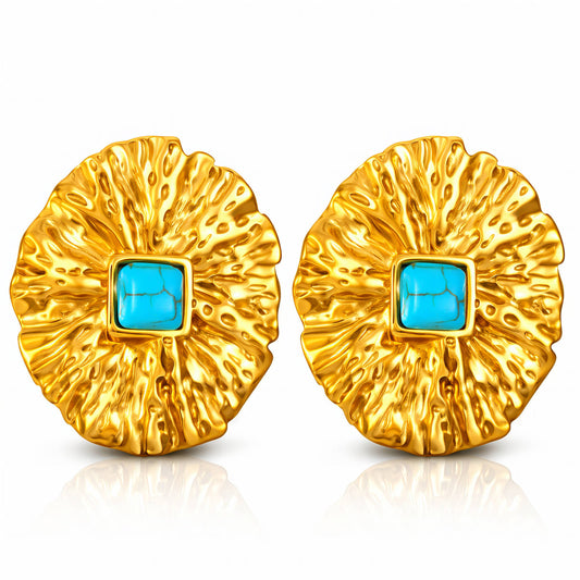 'Duststorm' Earrings, 18K Gold Plated Steel