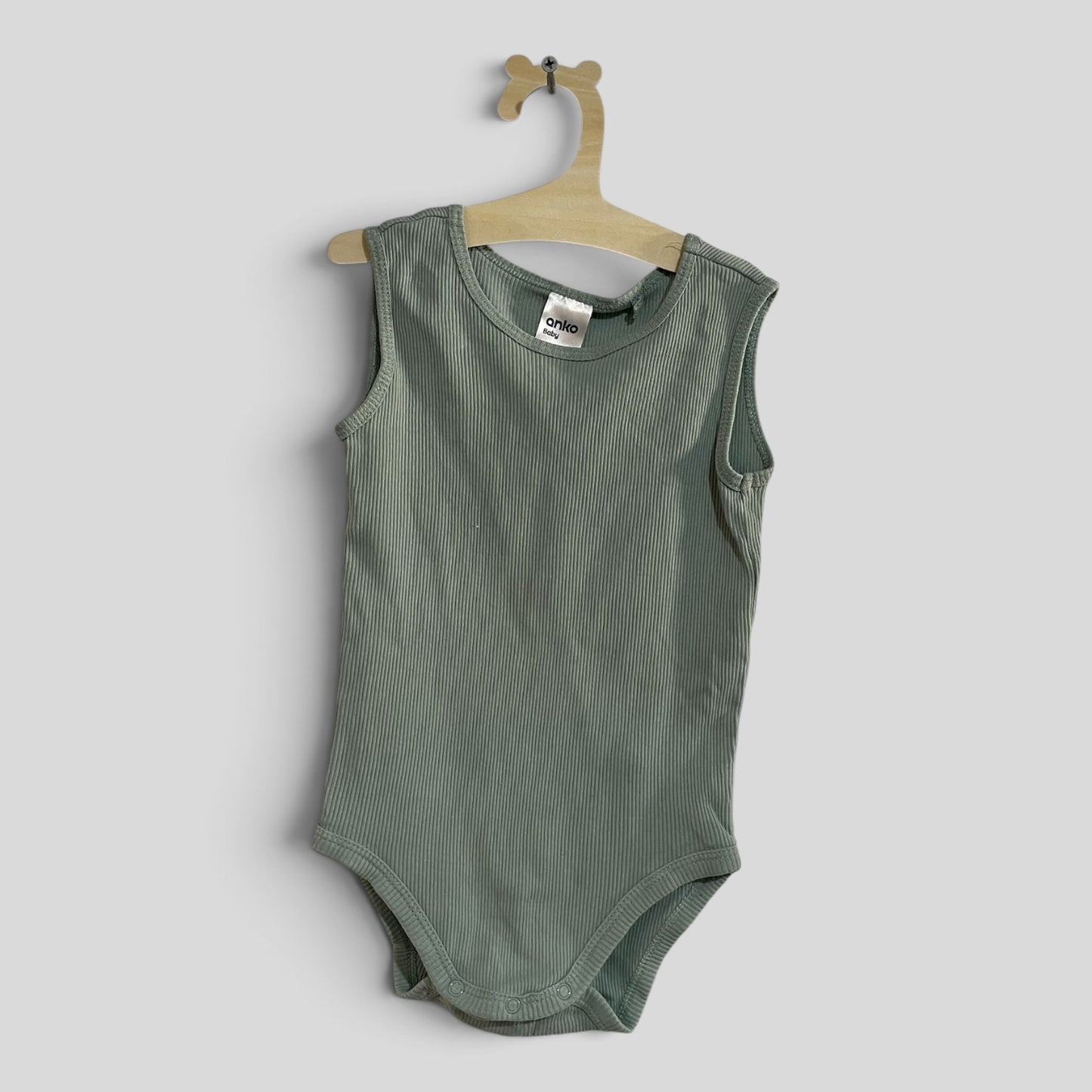 (2JNR) Anko | Green Ribbed Bodysuit
