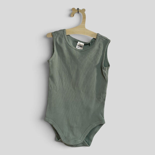 (2JNR) Anko | Green Ribbed Bodysuit