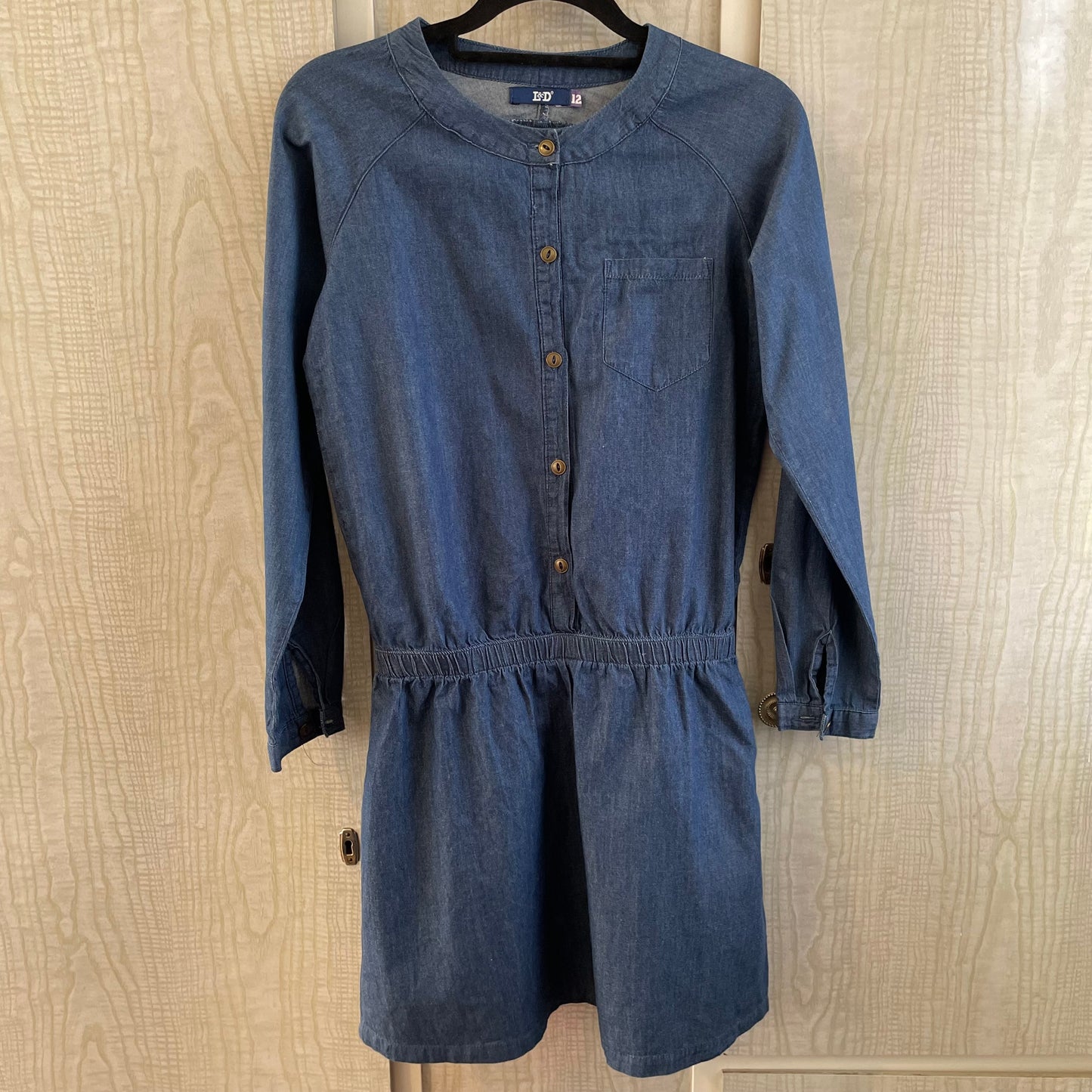 (12 kids) Denim look L/S Dress