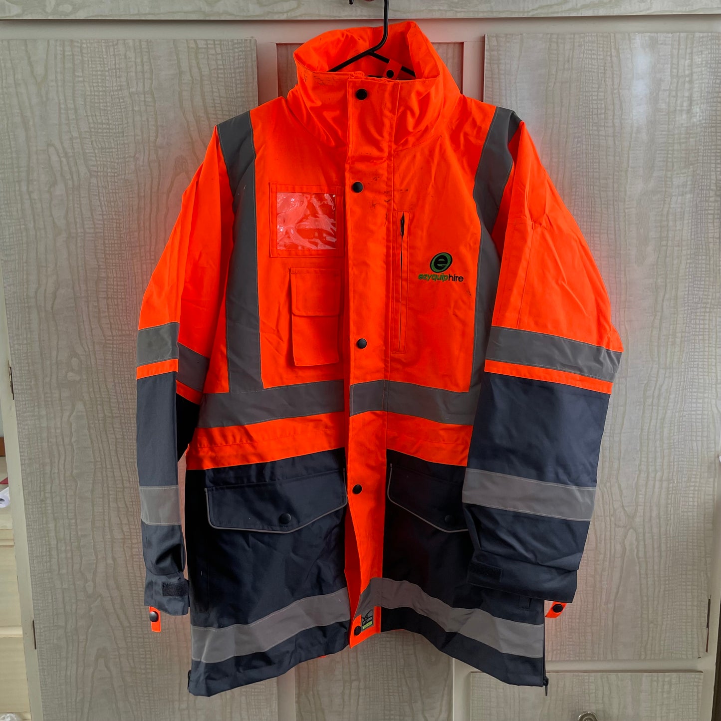 (M) Techni Vision Hi Vis Orange Rain Jacket