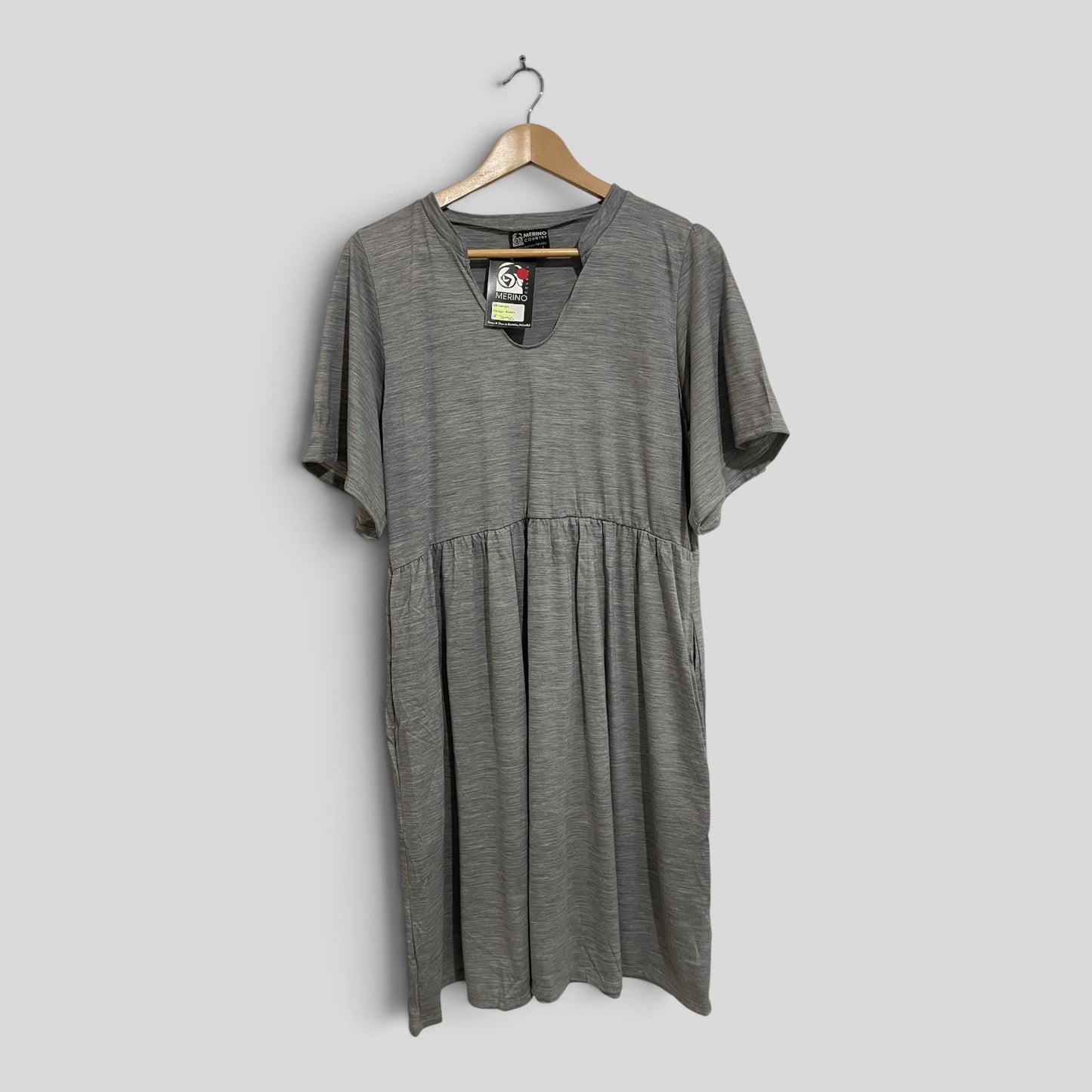 (L) Merino Country | Grey Wool Dress | BNWT
