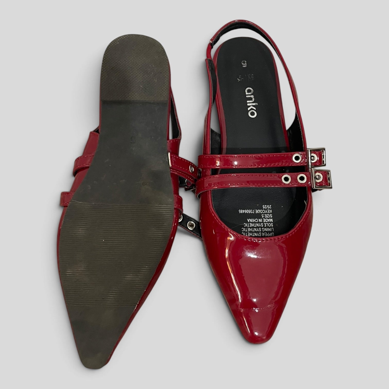 Image of (5) Anko | Red Slingbacks