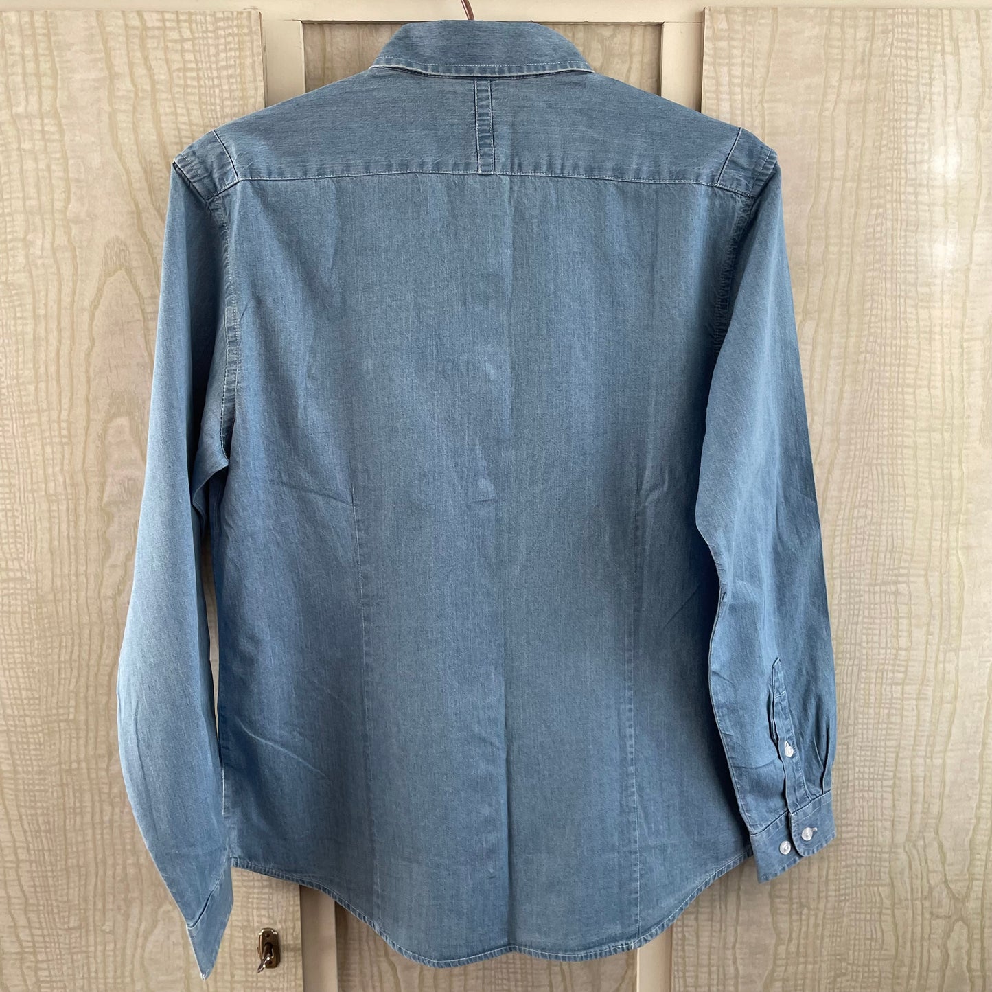 (10) JS L/S Denim Look Cotton Shirt