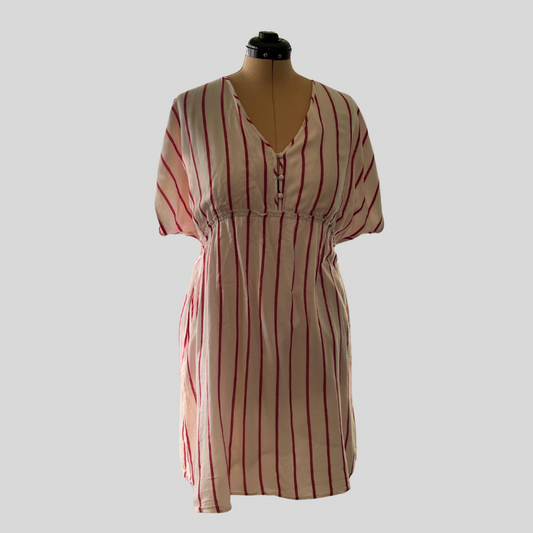 (XL)Kaja Striped dress white/red